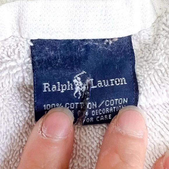 Vintage Polo Ralph Lauren Beach Bath Towel Big Pony Horse Logo 70X33 Red Blue - Picture 5 of 5